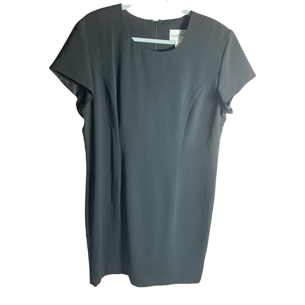 Danny & Nicole Black Short Sleeve Sheath Dress Size 16